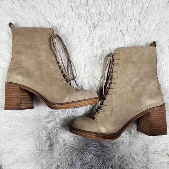 Vince Camuto Heeled Leather Ankle Boots 9.5 - Picture 6 of 12